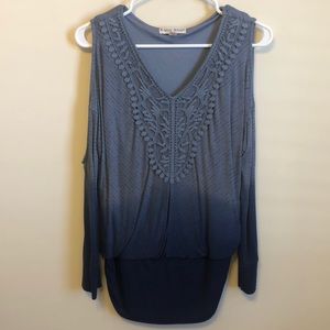 Cold shoulder sweater